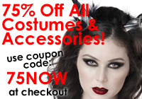 Take 75% off all costumes use code 75NOW
